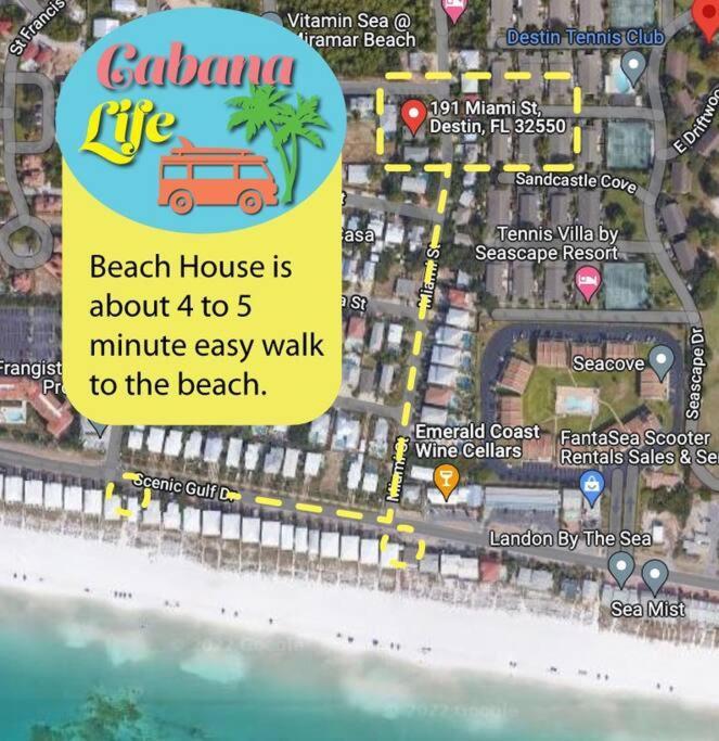 Private Beach Access, Fenced Yard & Pet Friendly, Pool, Cabana Life Beach House Destin Bagian luar foto